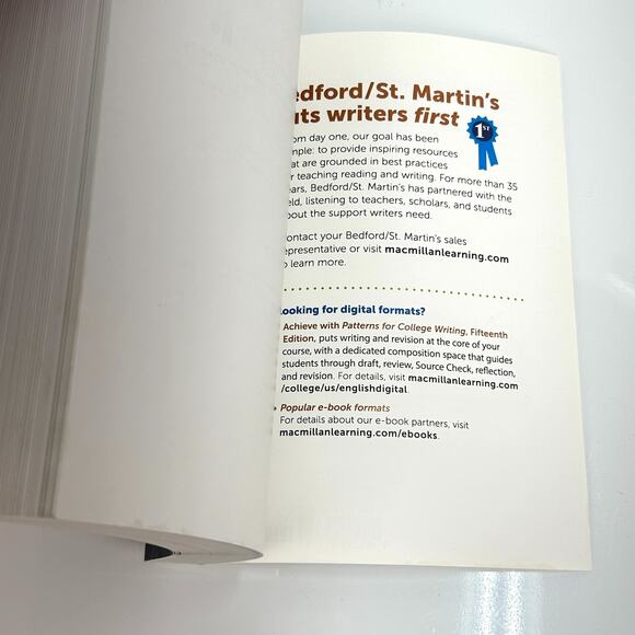 Patterns for College Writing Rhetorical Reader Guide Laurie G. Kirszner 15th ed - Picture 11 of 15